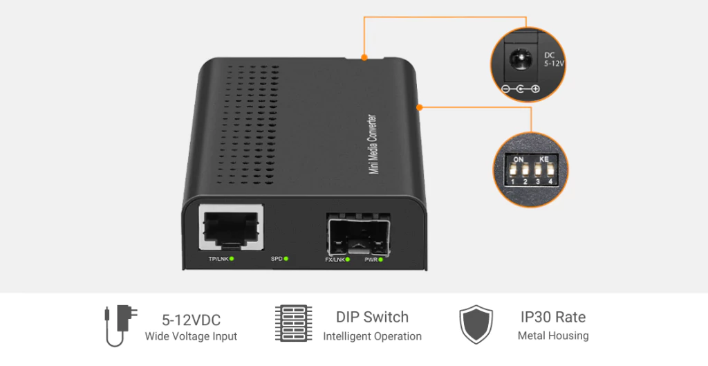 Unmanaged Fiber Media Converter