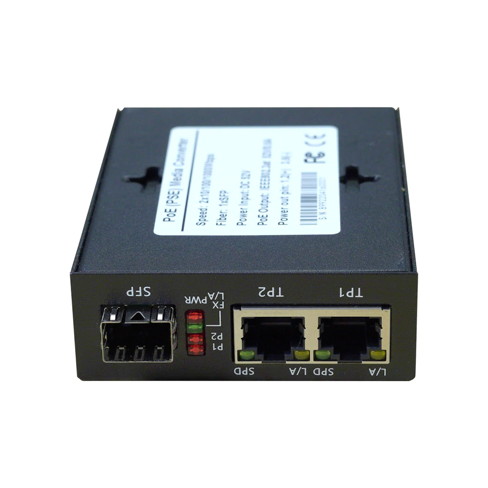 Gigabit POE Media Converter 2 RJ45