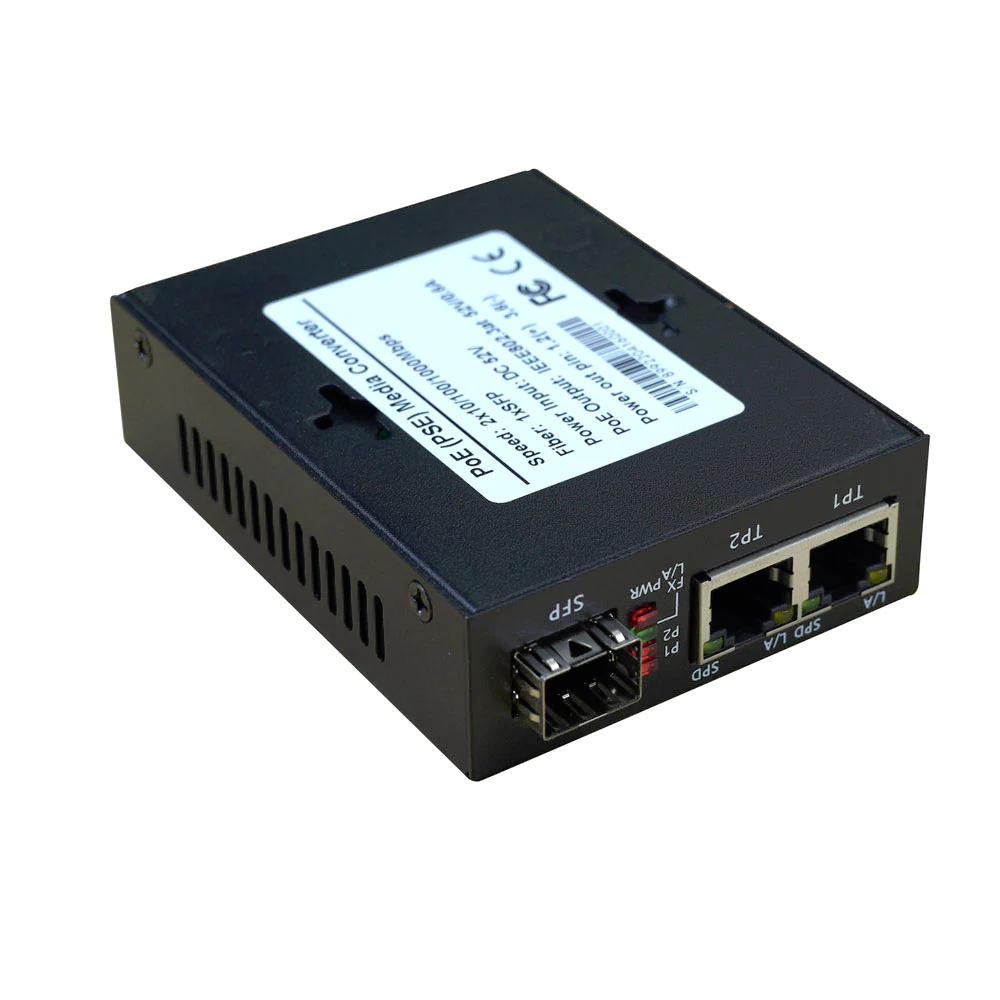 Gigabit POE Media Converter 2 RJ45