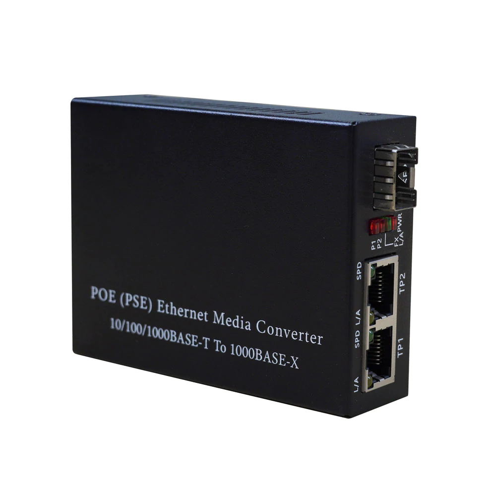 Gigabit POE Media Converter 2 RJ45